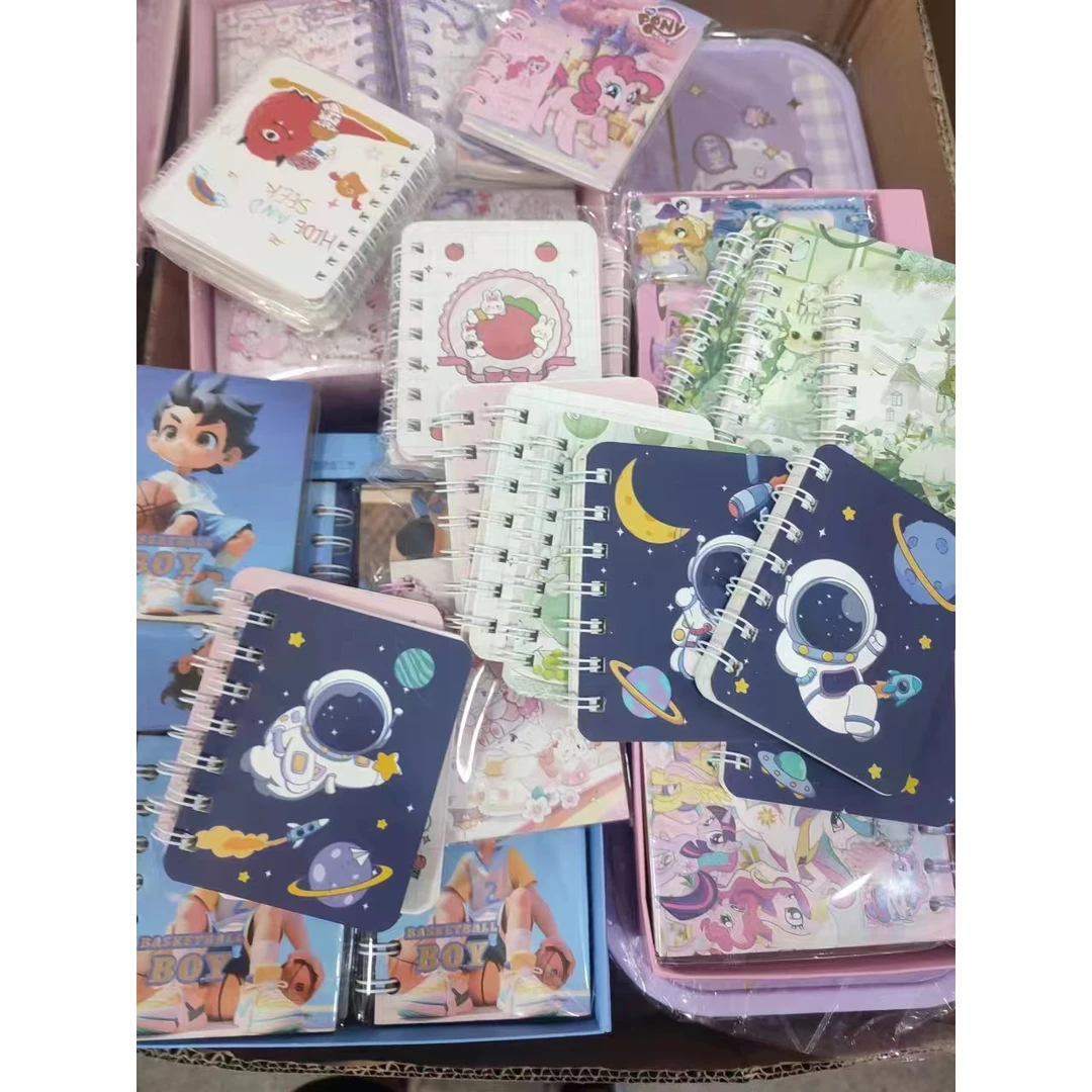 7628 6246 可爱卡通50k边卡线圈口袋小本儿童记笔记做手账必备