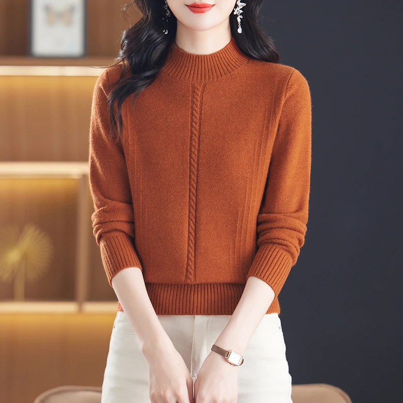 秋冬新款套头减龄时尚洋气针织衫毛衣女秋冬Y888