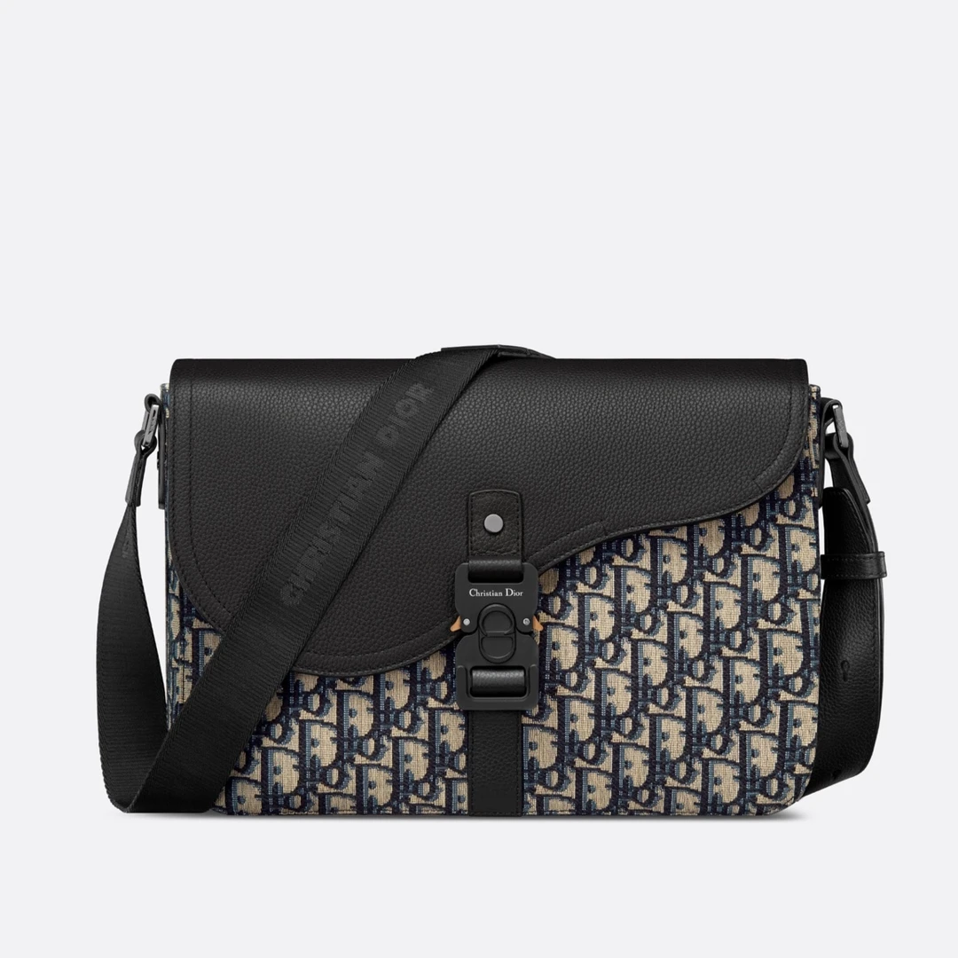 98新Dior迪奥6787老花刺绣Saddle大号马鞍男士邮