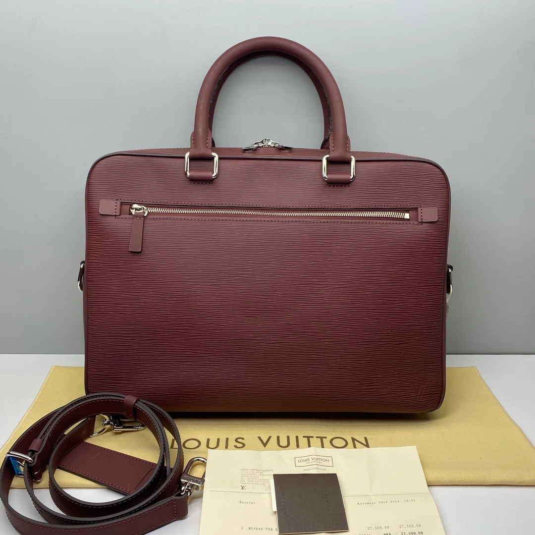 99新 LV 98新LV水波纹牛皮0170男士公文包手提包