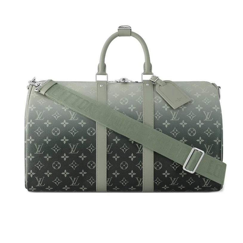全新未使用 LouisVuitton/路易威登 渐变绿色Keepall45旅行袋1865