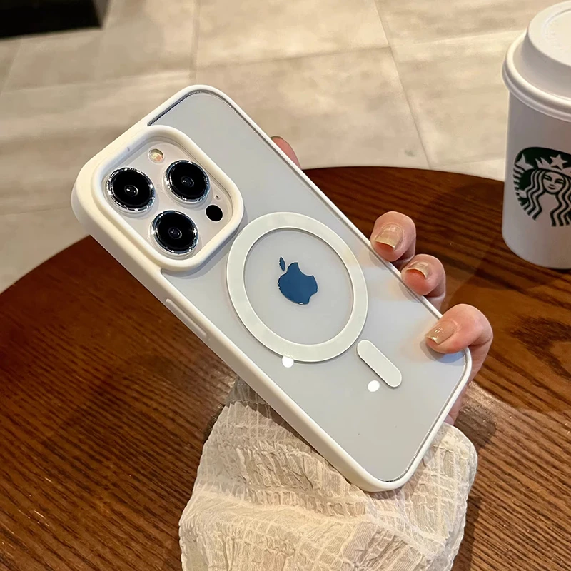 适用苹果14Promax手机壳磁吸iphone15新款13透明12男11防摔女plus