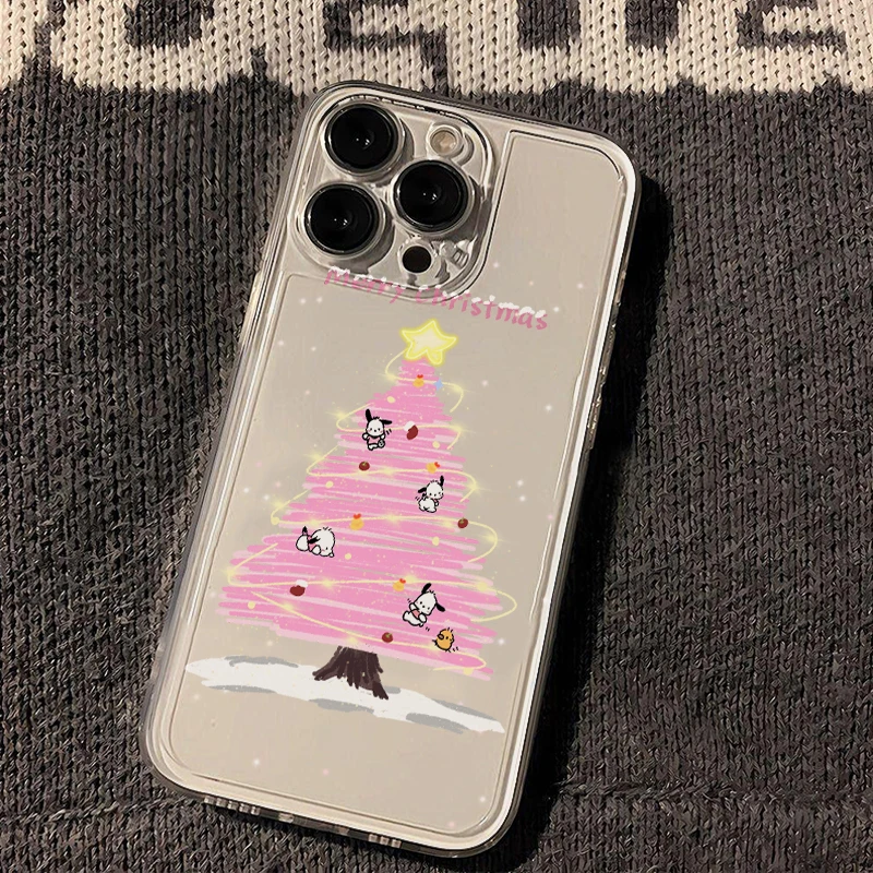 少女粉圣诞树iPhone15/14壳13苹果11/12promax软x硅胶xs/xr套plus