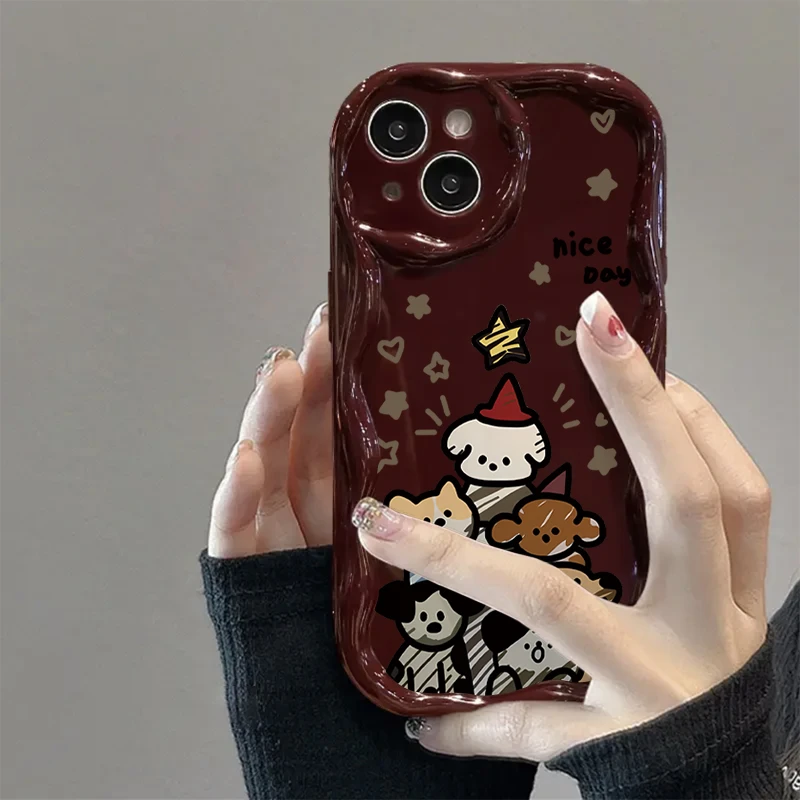 星星圣诞小狗适用iPhone15/14promax壳11苹果13硅胶12软xr套x女xs