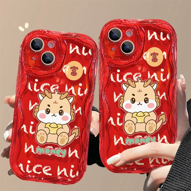 龙年可爱苹果15promax防摔iphone13/14透明11/12壳xr全包xs硅胶x