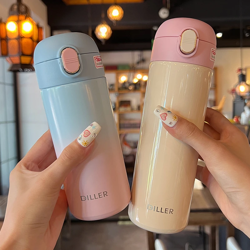 316吸管保温杯产妇水杯女新款2025高颜值大容量学生上学专用杯子