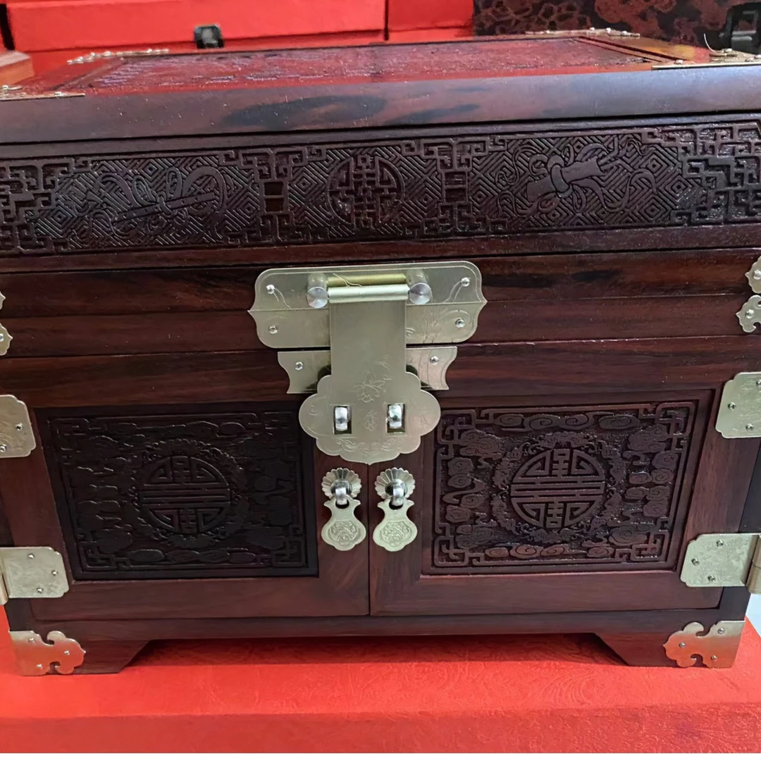 电脑雕花款·嫦娥奔月国风双层带锁中式手工