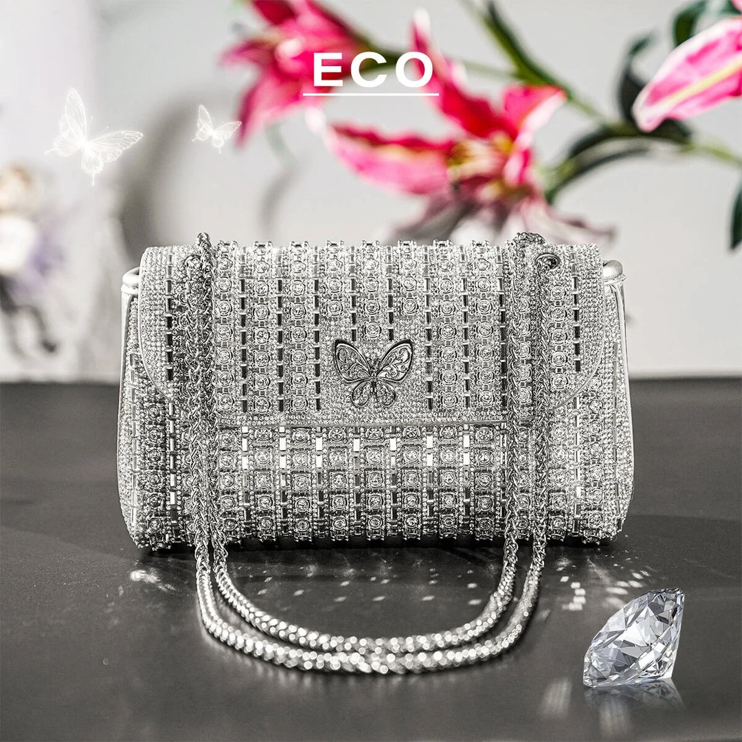 FANYROAD时尚休闲百搭气质韩版商务单肩潮户外流潮流肩包镶钻宴会