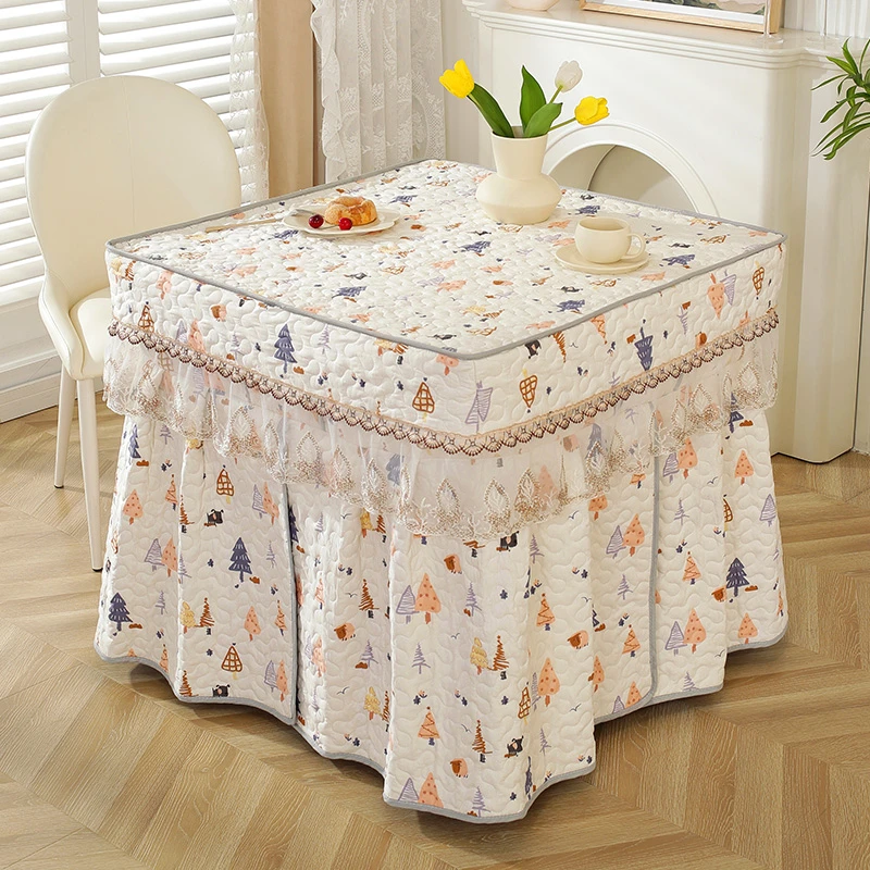 加厚烤火炉电暖桌烤火桌子罩套被正方形取暖桌布电暖炉电炉罩冬季