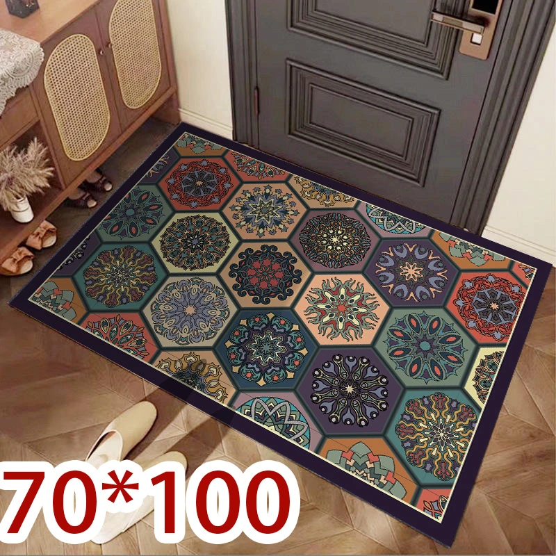 新复古地垫70*100厘米硅藻泥浴室卫生间门口防滑吸水速干入户门垫