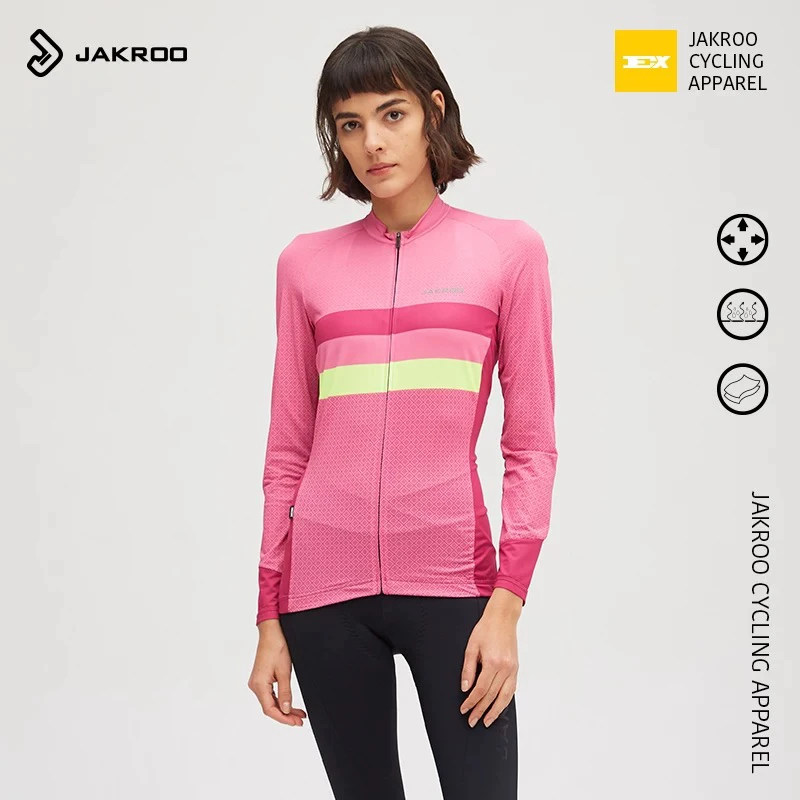 捷酷春夏骑行服上衣女自行车骑行装备排汗透气通勤骑行外套
