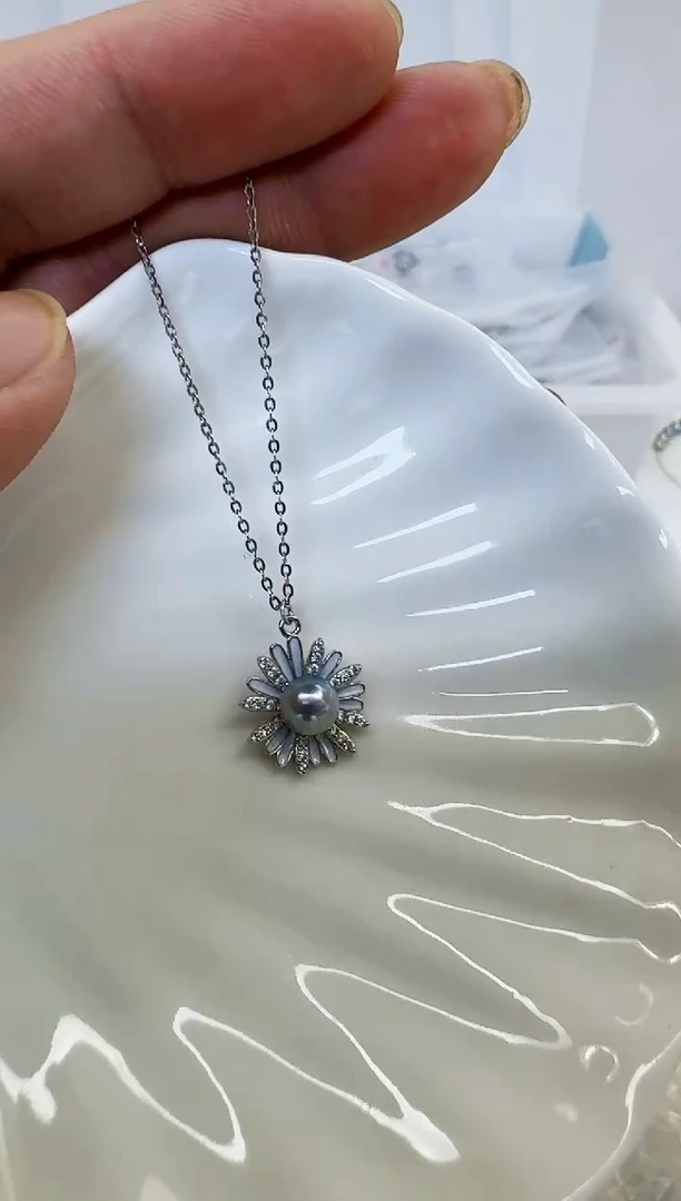 【闪购商品】海水珍珠AQ银S925镶嵌海水珍珠吊坠@@YX171