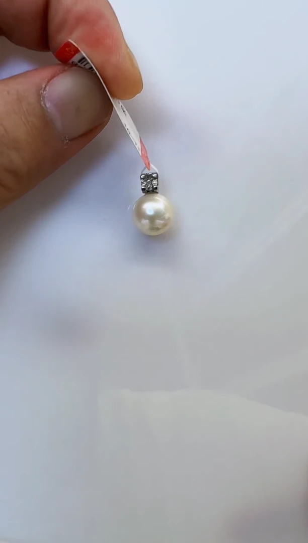 【闪购商品】淡水珍珠AQ18K金镶嵌珍珠吊坠@@GP812