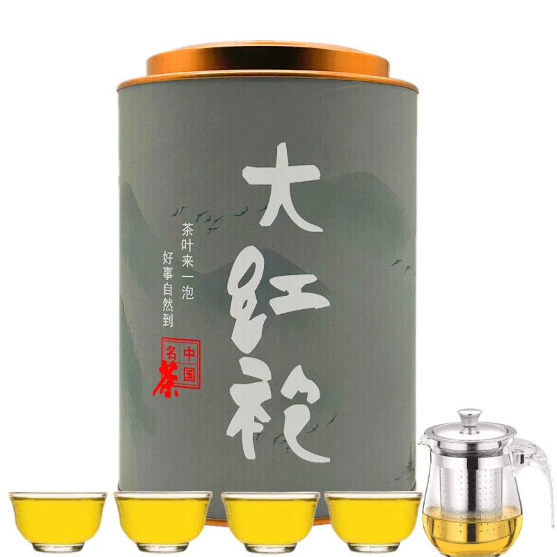 【送1壶4杯】福建茗茶浓香型大红袍茶叶散装批发罐装300克*1罐