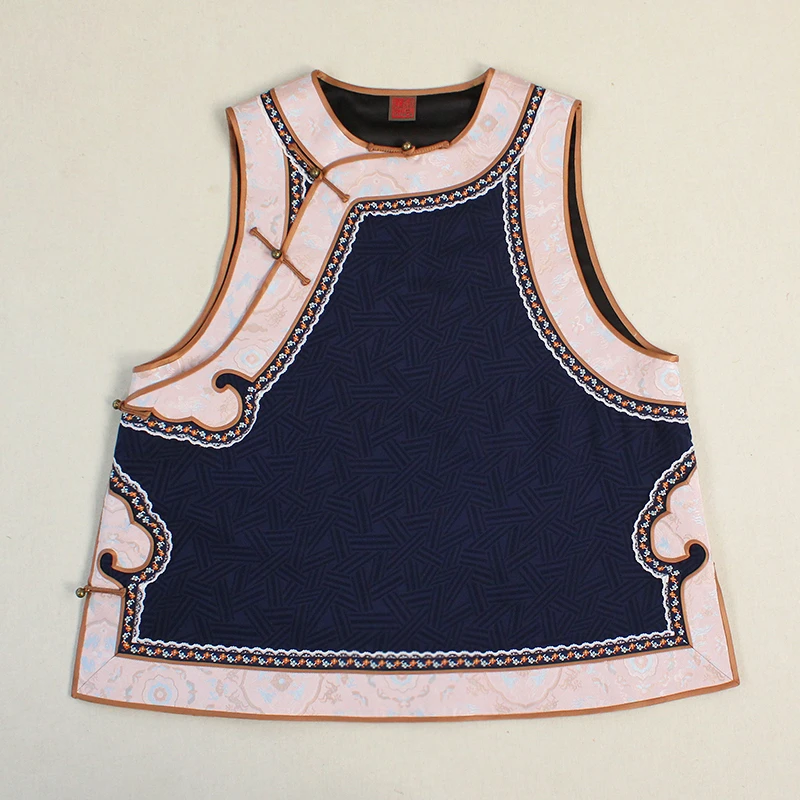 【沧溟】香云纱桑蚕丝复古传统新中式印花无袖马甲百搭国风上装