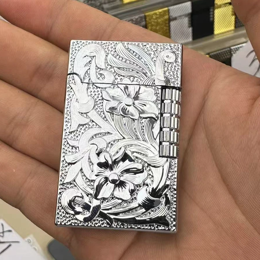 网红高档朗声砂轮打火机充气复古侧滑个性创意高颜值送男友礼物潮