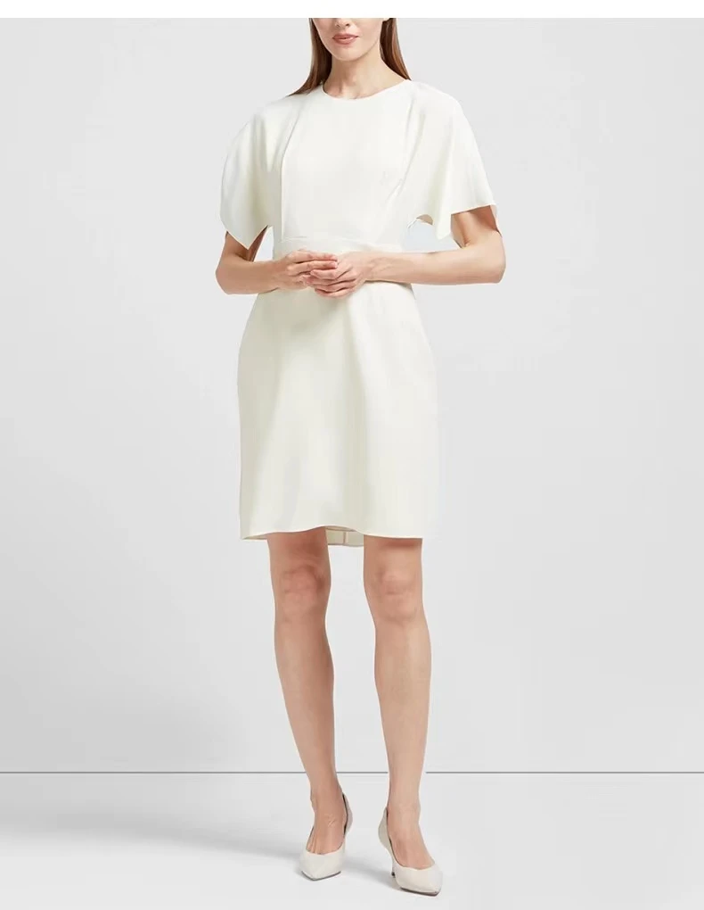 宽松连衣裙女士休闲夏季简约气质气质气质白色显瘦