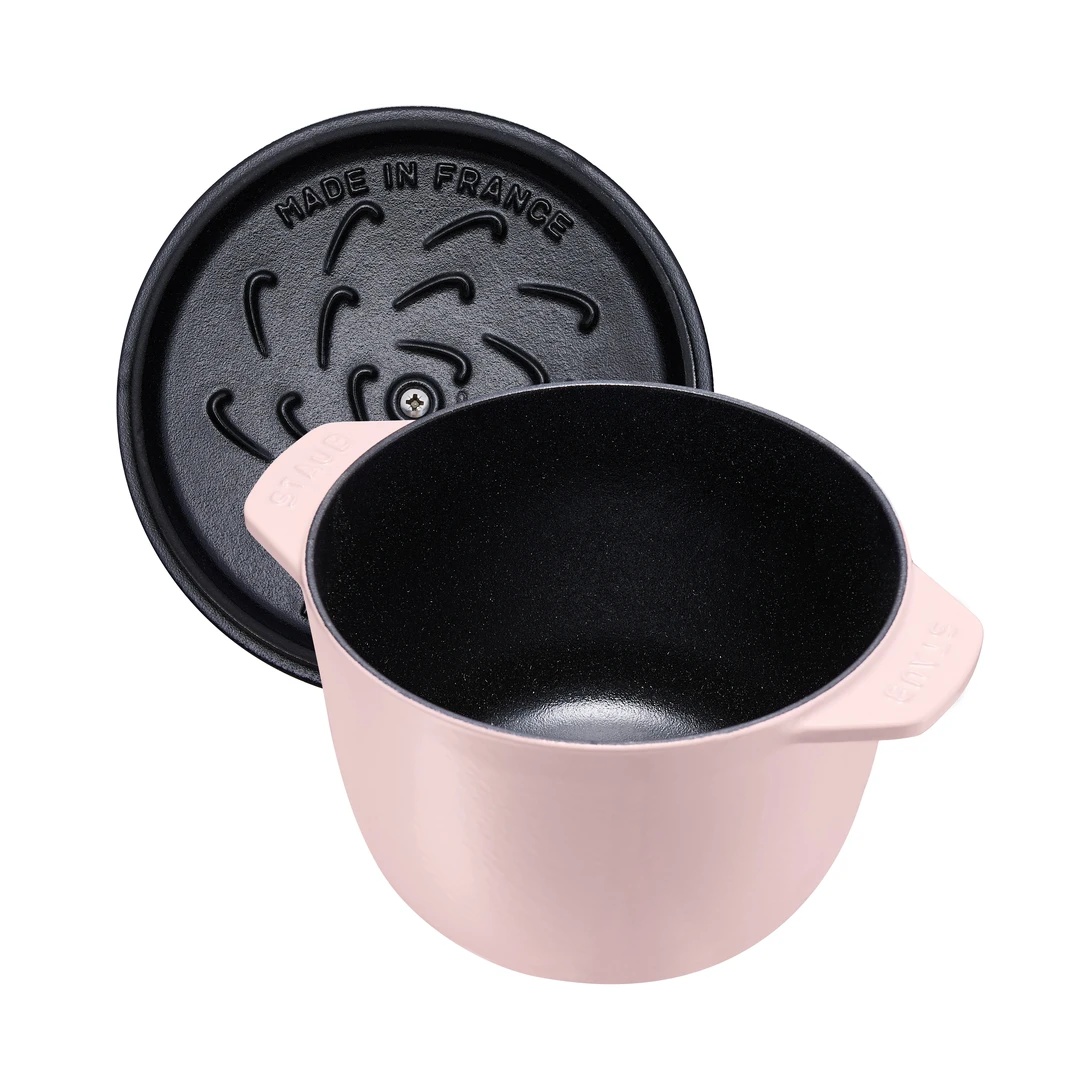 【A等品微瑕】staub/珐宝 珐琅铸铁饭釜锅16cm 慕斯玫瑰 1030213