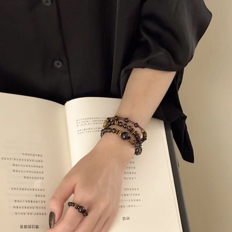 铜琉璃项链 （康健）三圈手链茶茶选大一码