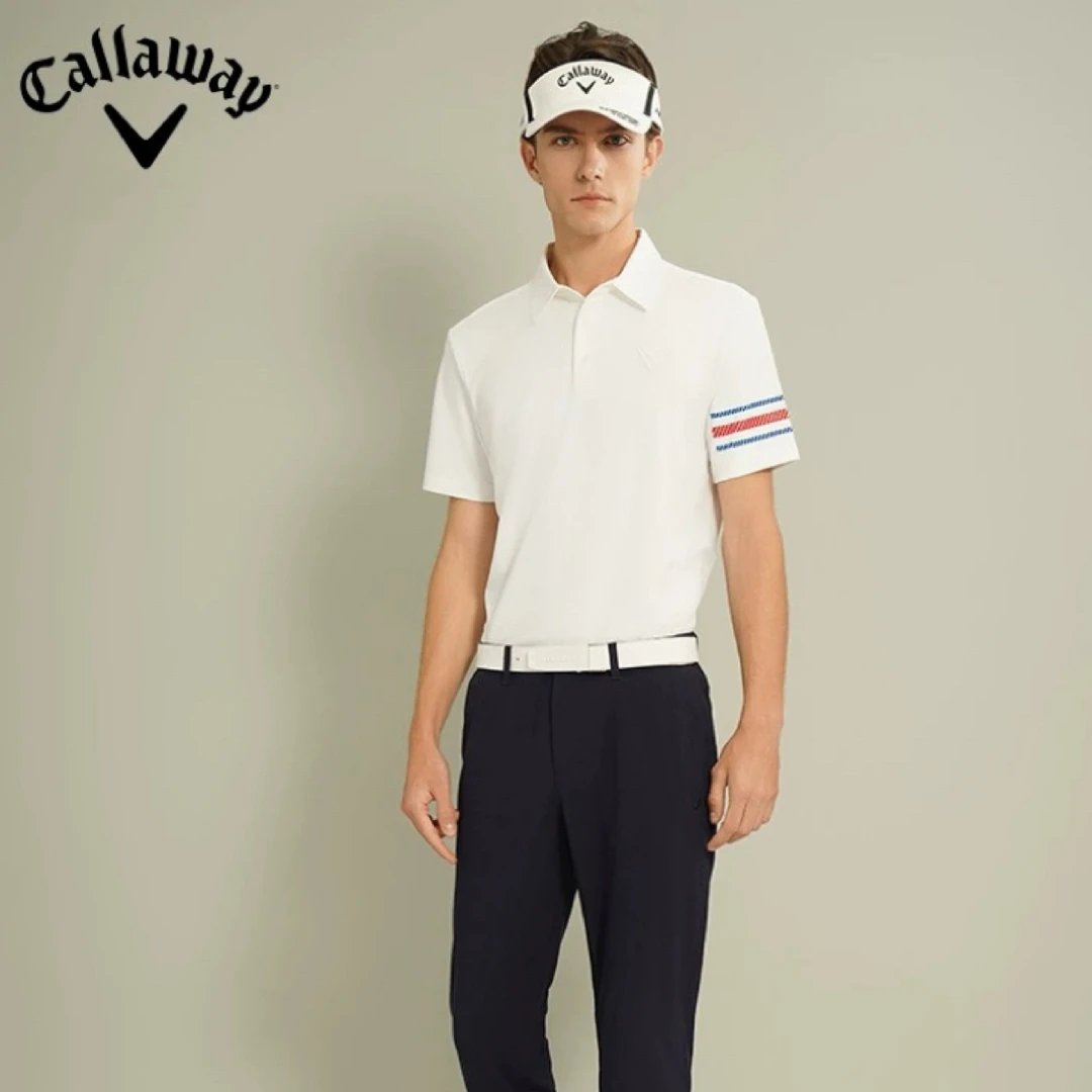 Callaway卡拉威高尔夫男装24夏季男士短袖弹力舒适运动翻领Polo衫
