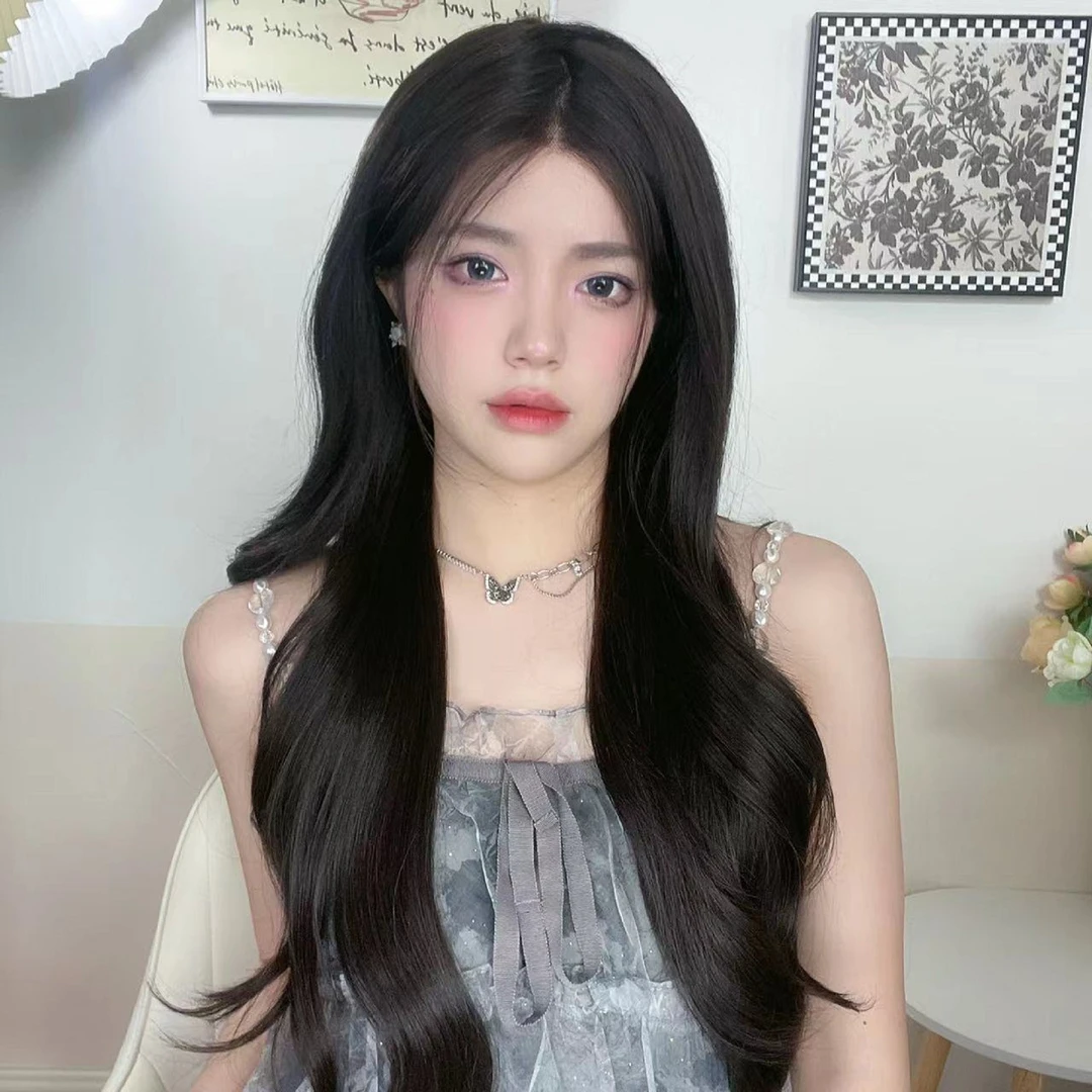 假发女大波浪蓬松自然逼真手织中分蕾丝无痕自然整顶全头套式假发