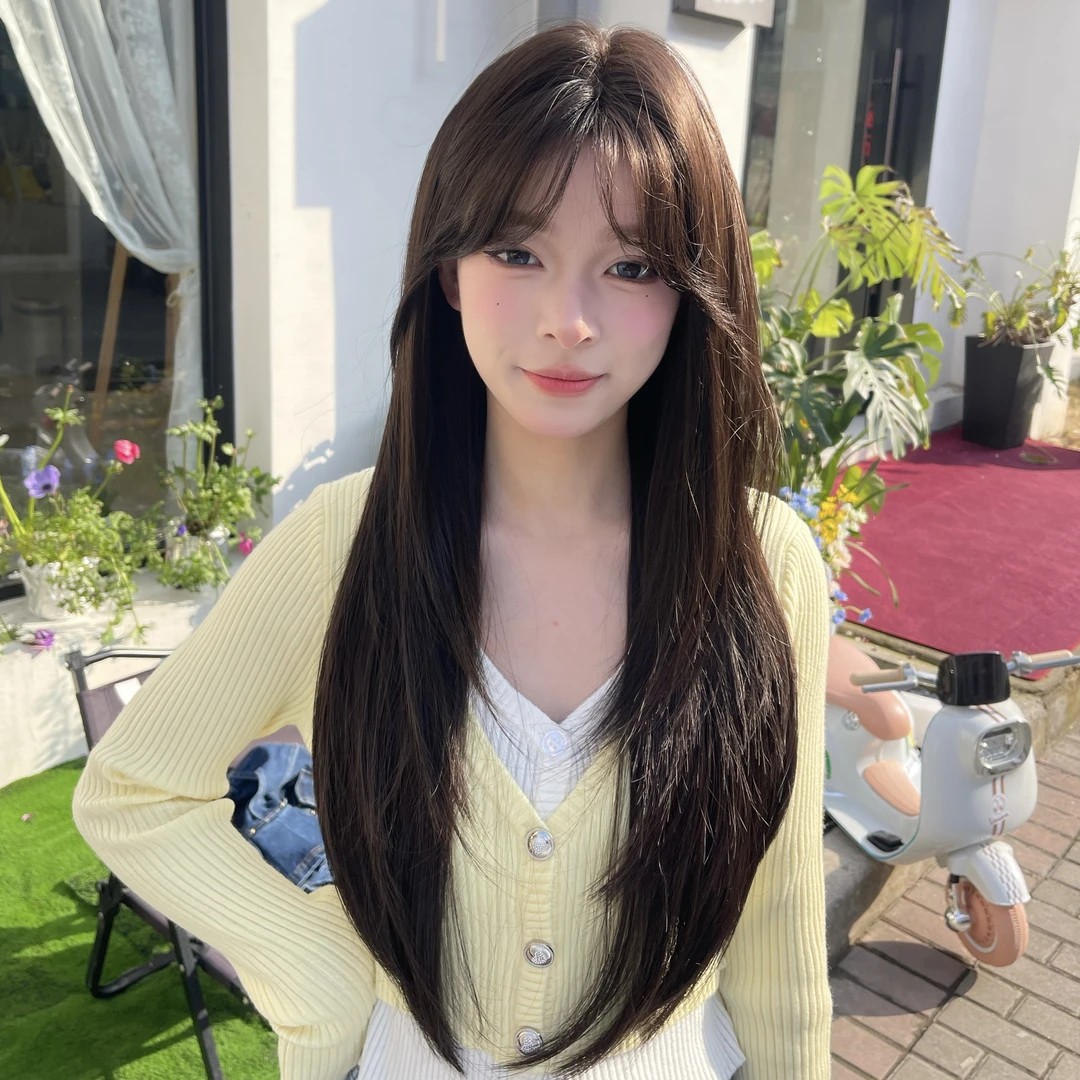 夏季新款高层次假发女长直发自然轻薄蓬松饱满整顶全头套式假发