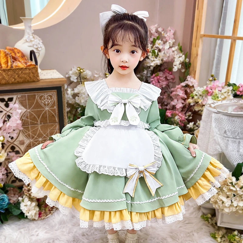 99135CX女童春秋装公主裙2022洛丽塔蓬蓬生日可爱洋气童装小女孩