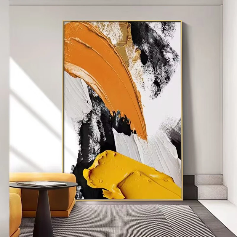 幅装饰画卧室餐厅儿童房挂画铝合金边框沙发画肌理线条80120