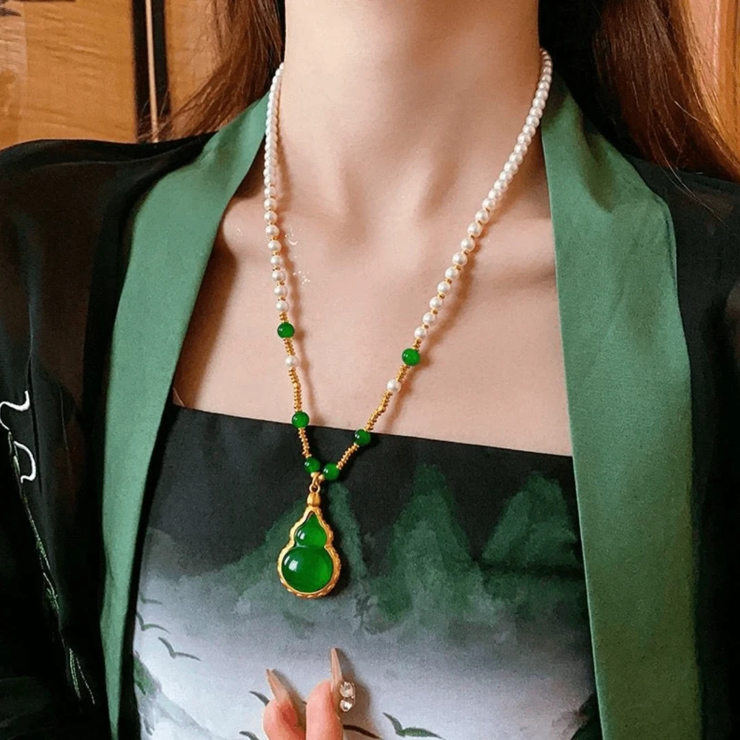 新中式国风葫芦项链复古气质设计感国风锁骨链长款【赠礼盒】