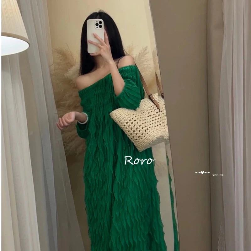 【ROUROU】琉璃仙子｜森系优雅气质时尚长裙夏季连衣裙Ro-2076