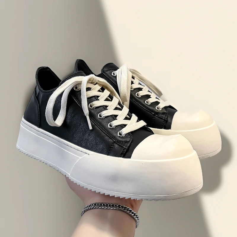 德比鞋小众原创设计感中帮厚底增高板鞋男百搭通勤时尚爆款鞋潮