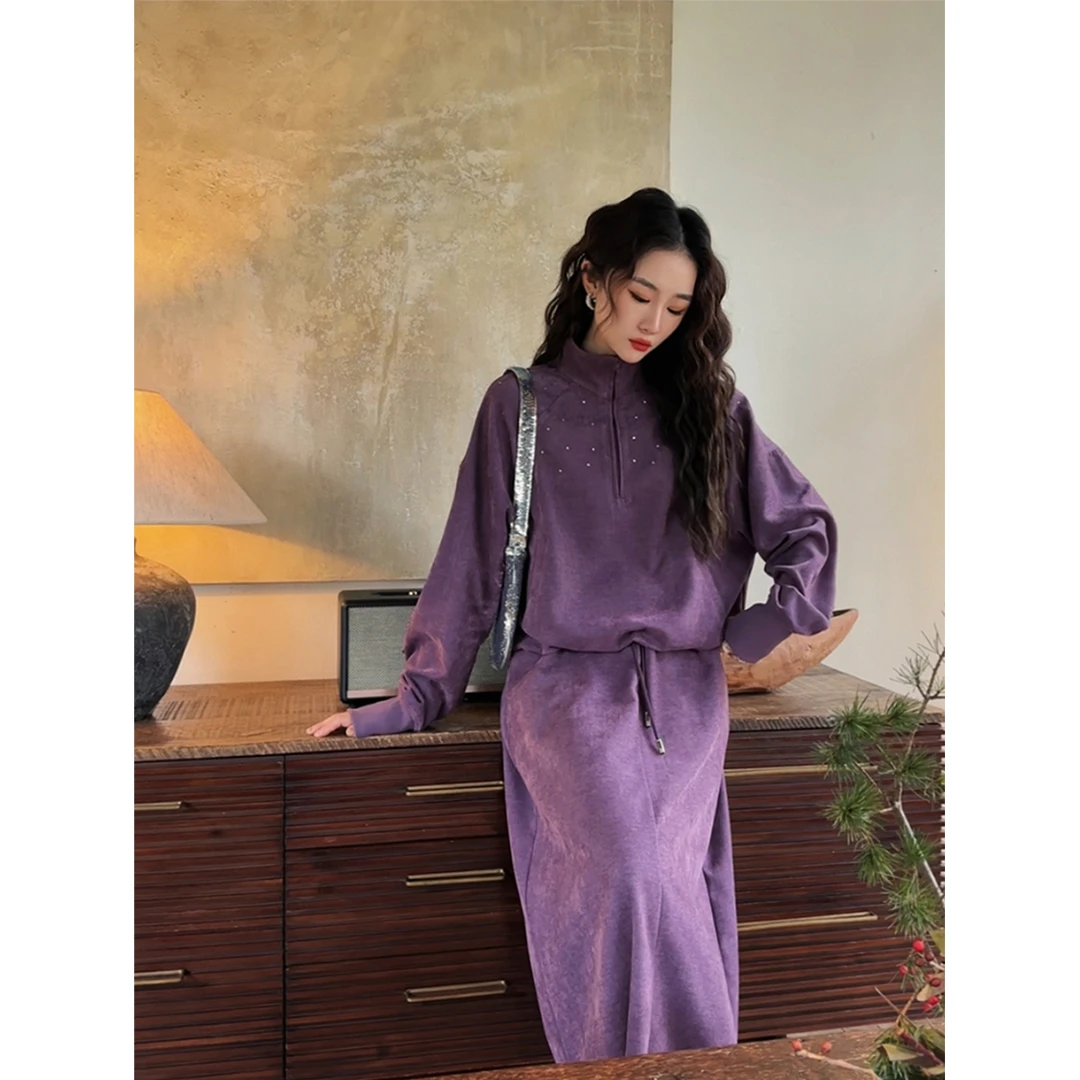 三吉黑花【春枝晓意】女款2024新款爆款雪尼尔卫衣宽松洋气