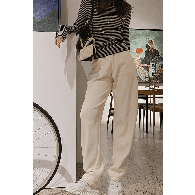 【特价3折起】阔腿裤宽松直筒运动裤加绒裤子女秋冬新款