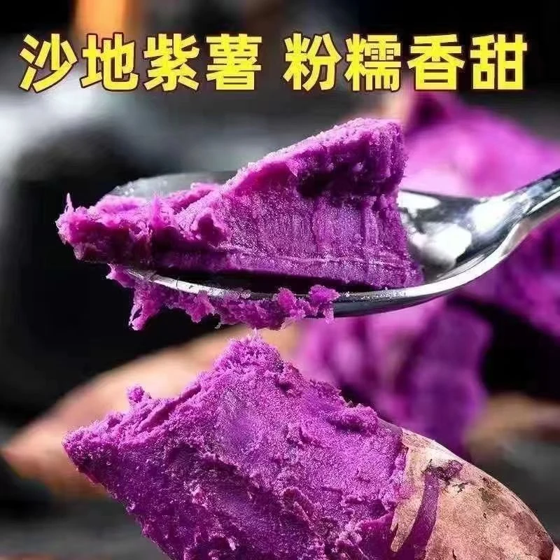 新鲜紫薯农家沙地紫罗兰红薯现挖正宗红薯紫心蜜薯地瓜番薯山2斤