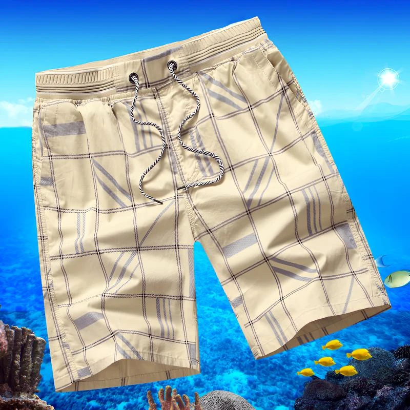 休闲裤男款男士潮流大短裤纯棉宽松花裤衩度假五分裤百搭沙滩裤子
