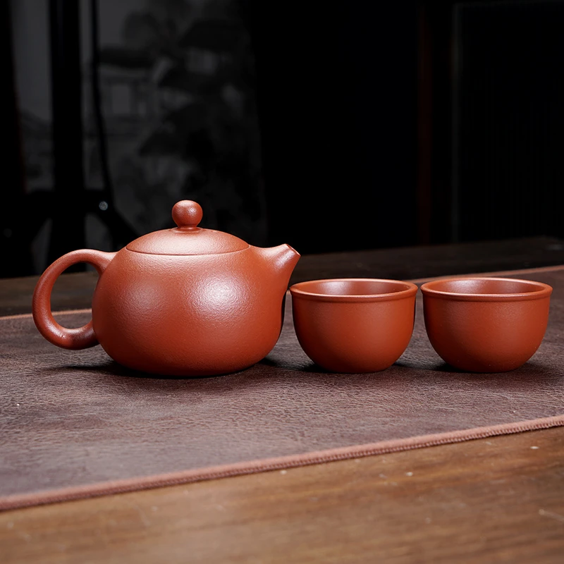 蒋小东朱泥凤鸣西施壶一壶二杯（不带礼盒）