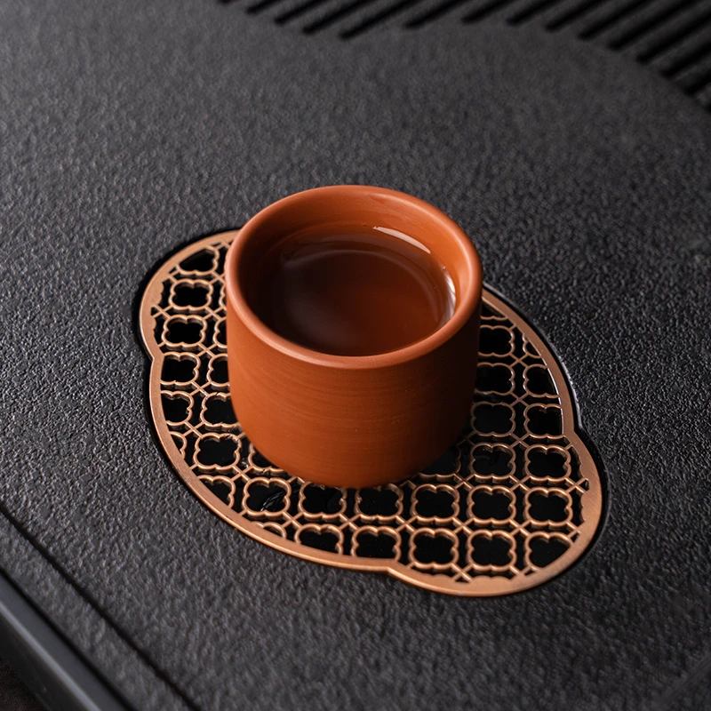 朱泥紫砂杯子茶杯家用陶瓷大容量大号紫砂杯子主人杯品茗杯