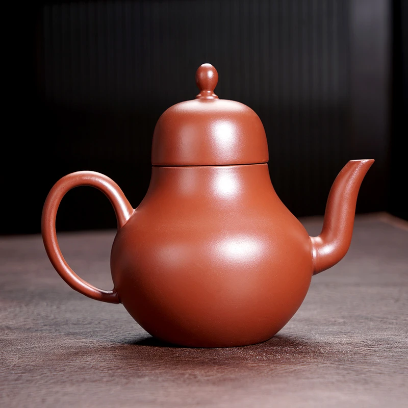 朱泥紫砂壶思婷壶半手工功夫茶具泡茶壶家用大红袍高档泡茶器