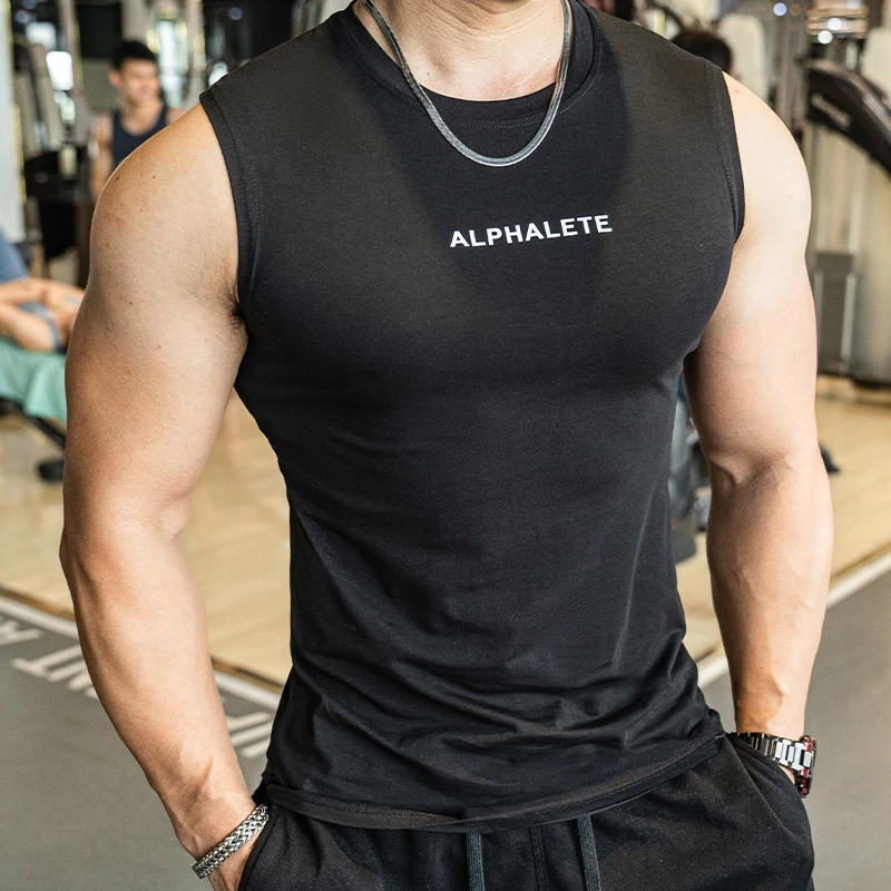 夏季新款男士跑步训练衣服户外运动健身休闲百搭高弹力背心男款