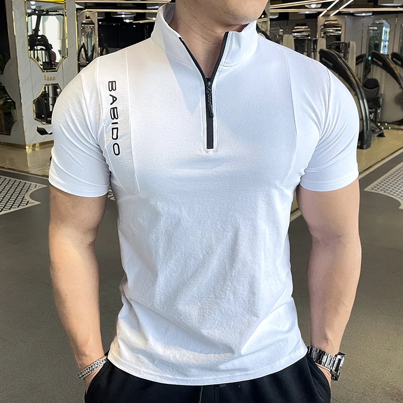 夏季男士户外运动健身休闲百搭跑步训练衣服短袖T恤2025新款男