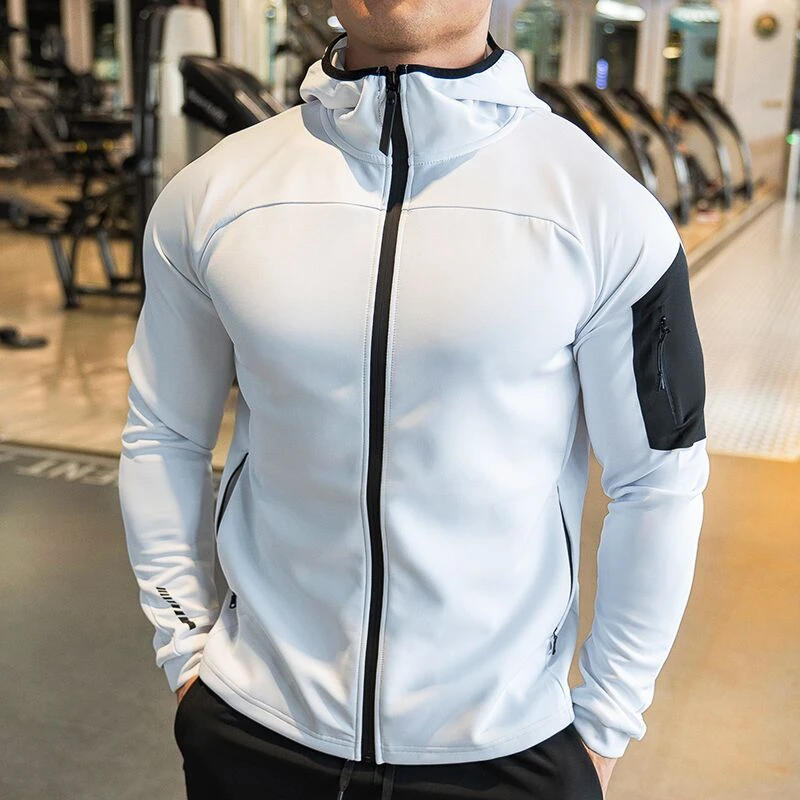 男士运动健身上衣跑步训练服秋冬长袖外套紧身衣冬季休闲百搭男款
