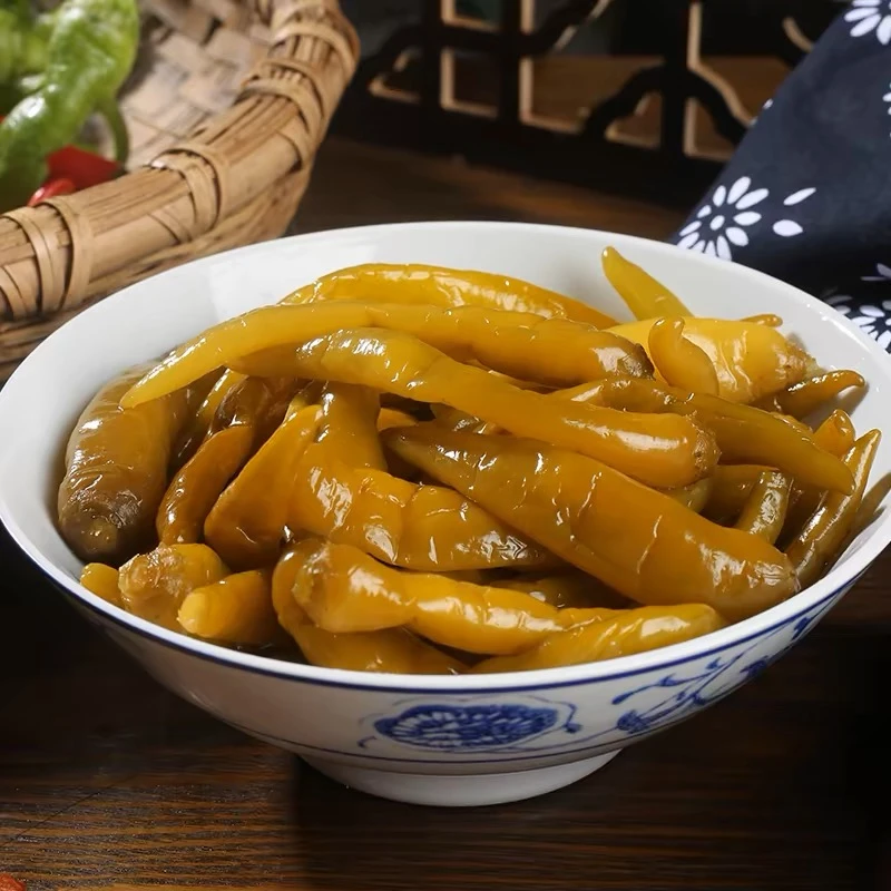 纯手工浸辣椒泡椒酸辣椒青泡椒500克每包脆爽可口