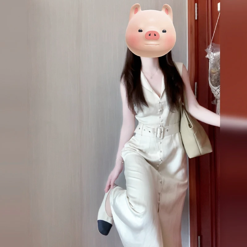 3774法式气质高级轻奢连衣裙子女2025新款小众设计独特长裙