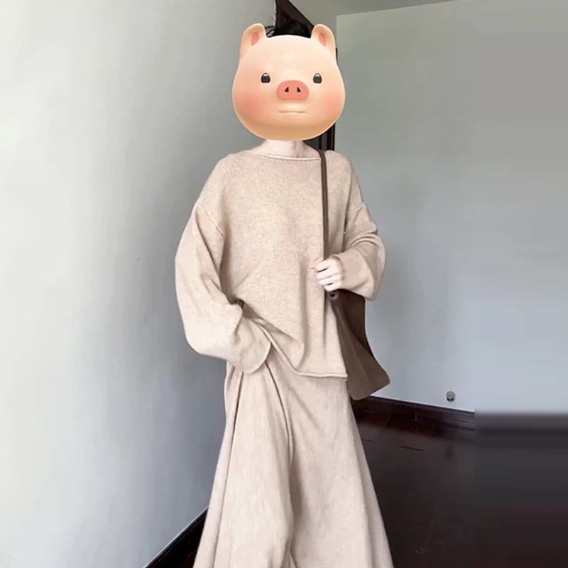 6289入春搭配一整套温柔风针织连衣裙子女早秋2025新款高级感套装