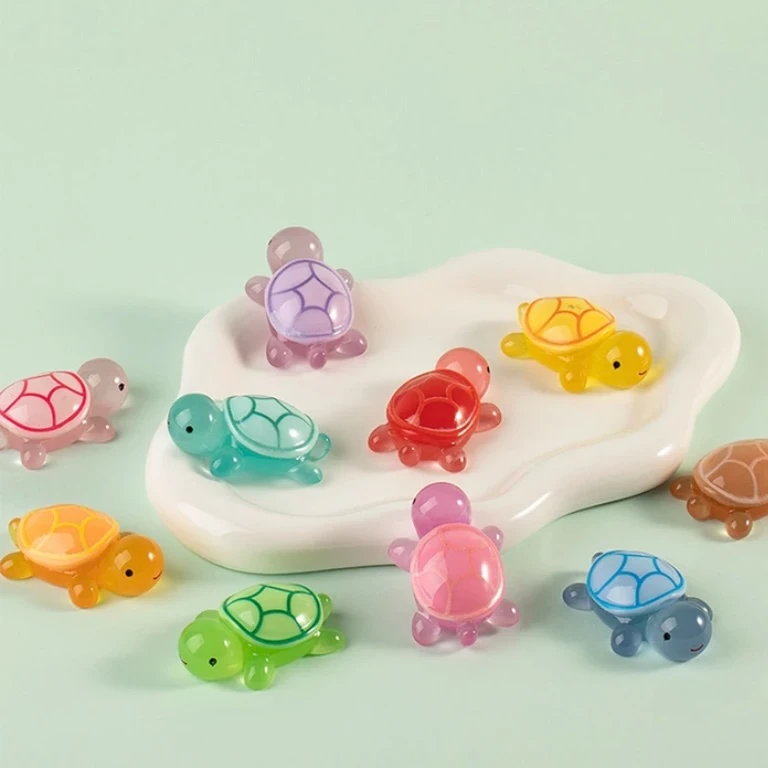 [直播拆龟崽崽]树脂可爱微景观夜光乌龟创意手工diy摆件