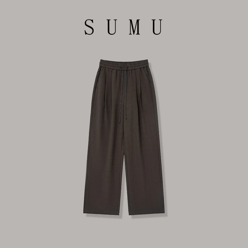 宿慕SUMU 女款阔腿西装裤 8-15秋款2024新款时尚百搭简约长裤1217