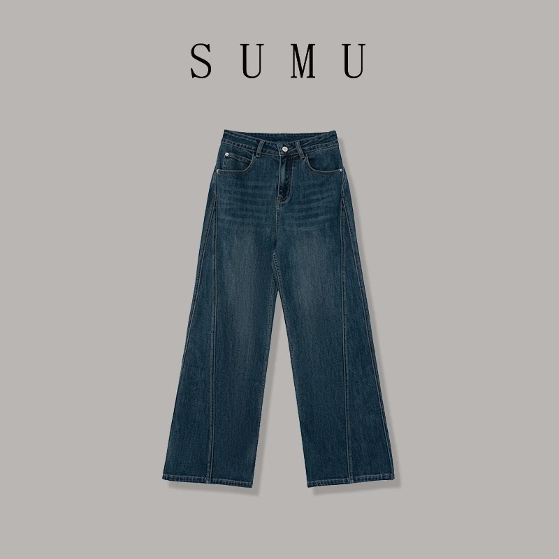 宿慕SUMU 女款牛仔裤 8-27 秋季2024新款时尚百搭牛仔裤32281