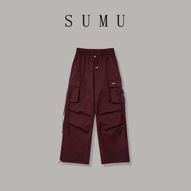 宿慕SUMU 女款工装裤 8-13 秋款2024新款时尚百搭简约长裤1230