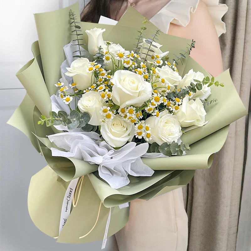 【芬芳于心】11朵白玫瑰花束送朋友送女友仪式感小清新鲜花惊喜表白鲜花花束团购惊喜福利附近小时达鲜花配送