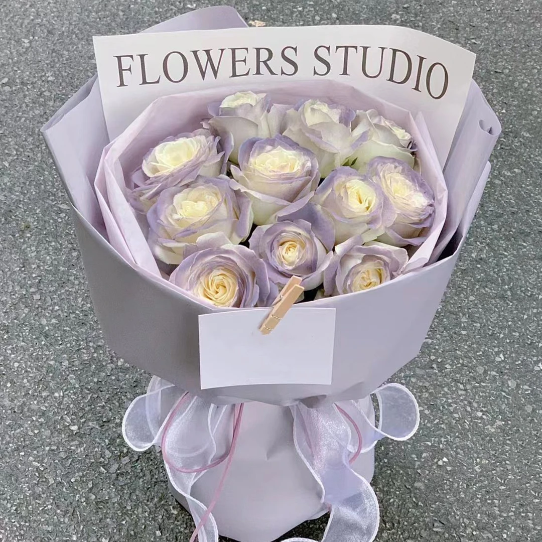【Aurora朝暮与共】11朵薄雾紫玫瑰白玫瑰玫瑰花鲜花送朋友生日礼物网红鲜花店配送小时达鲜花同城配送